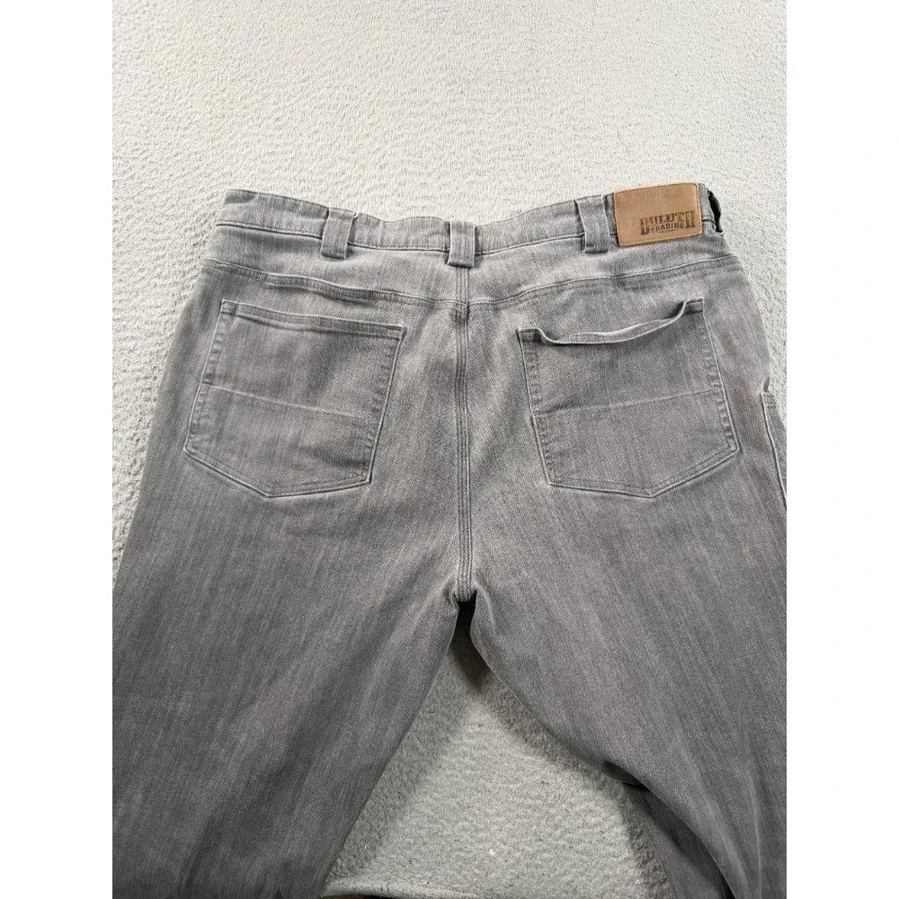 Duluth Trading Co Ballroom Double Flex Jeans Mens 40x31 Gray Straight Leg